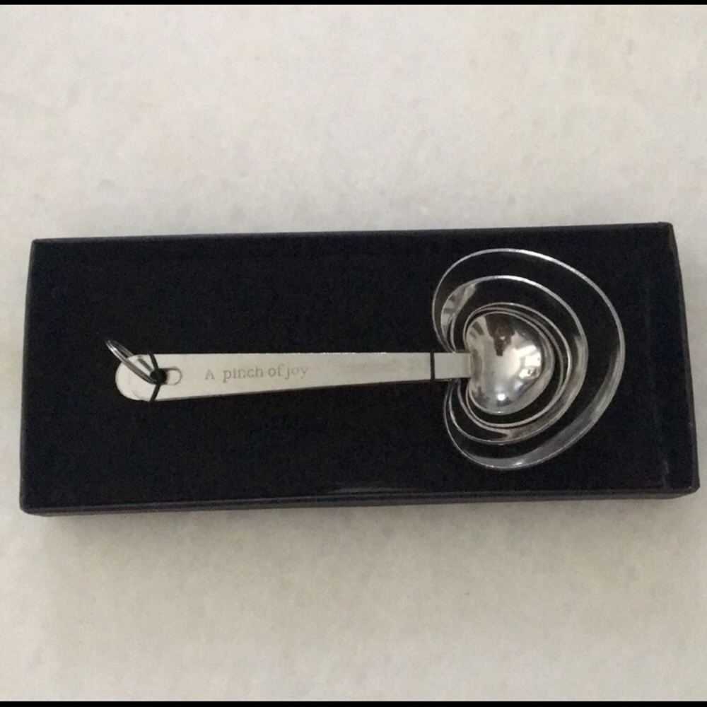 Heart shaped ❤️ silver measuring spoons 🥄